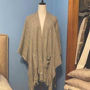 Steve Madden One Size fits all cover up/ shawl with fringe.